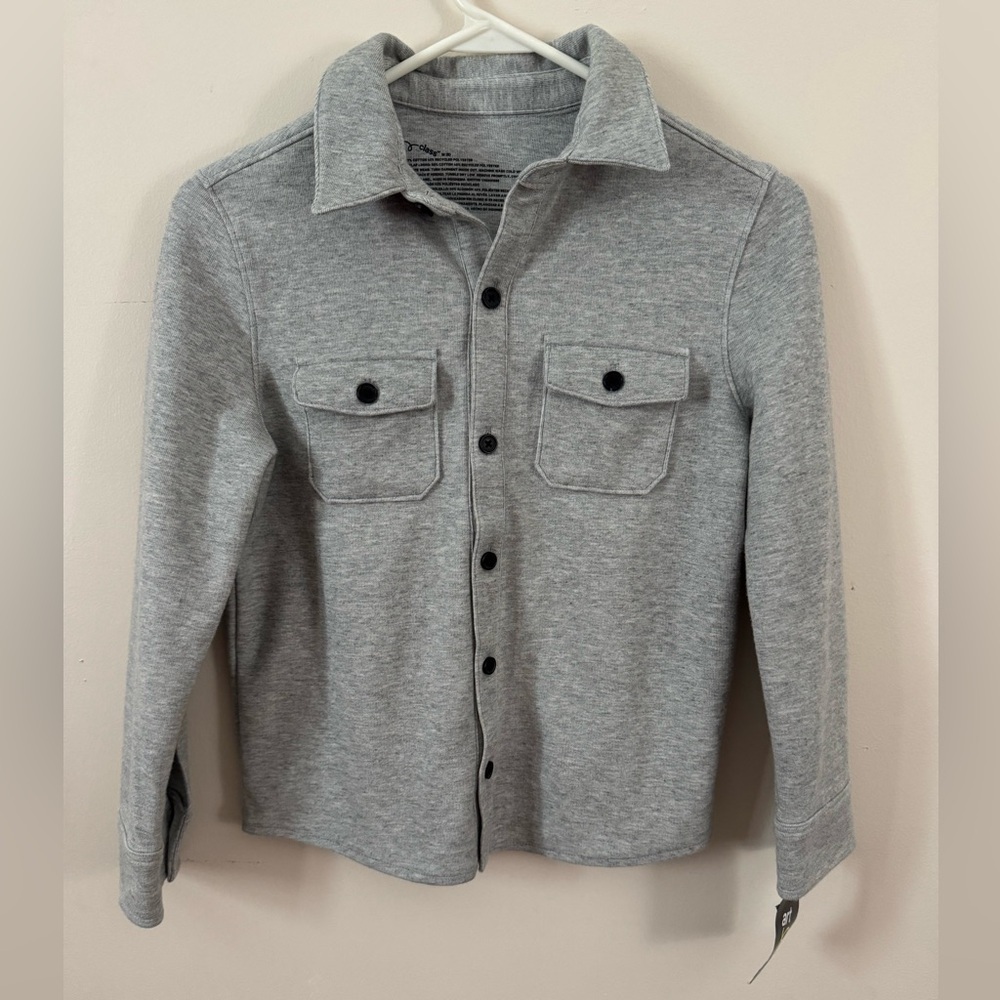 Art Class Girls Shacket Style Top Size Medium 8 NWT Color Grey